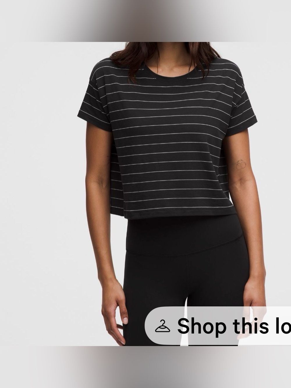 Lululemon Cates Cropped Short Sleeve Tee